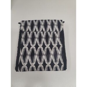 Thirty-One Jewelry Roll Black White‎ Geometric Travel Organizer Case